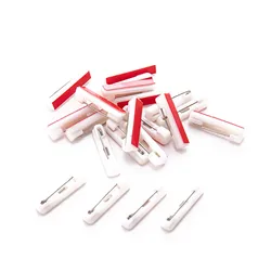 100-Pack Self-Adhesive Safety Pins for DIY Projects and Crafting (White with Adhesive)