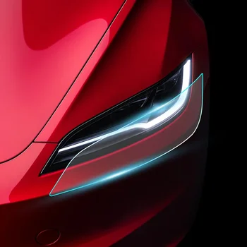 Car Clear PPF TPU pellicola trasparente per la retromarcia del faro pellicola protettiva per vernice pretagliata per Tesla Model 3 Highland 2024