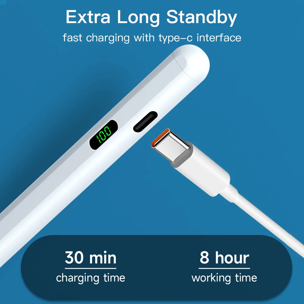 Universal Stylus Touch Screen Pen Apple Samsung Huawei Xiaomi Ipad Pro ar Android Todas as Telas Capacitivas - Imagem 2
