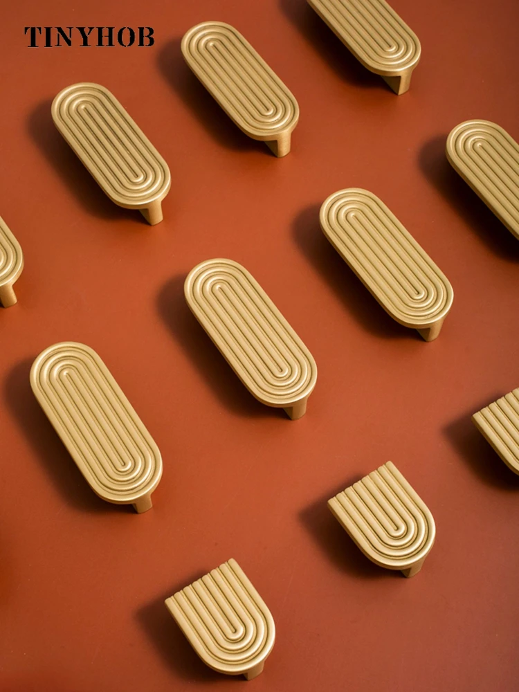 Diy Latão Sólido Móveis Alças Maçanetas Alças para Gabinete Cozinha Armário Gaveta Puxa Home Decor Hardware