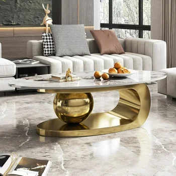 Oval Stone Coffee Table 1