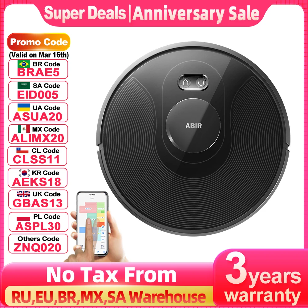 (Kod promocyjny: KR1200)ABIR X8 odkurzacz Robot, System laserowy, mapy wielu pięter, czyszczenie stref, ustawienie obszaru ograniczonego do mycia dywan do domu - AliExpress 6