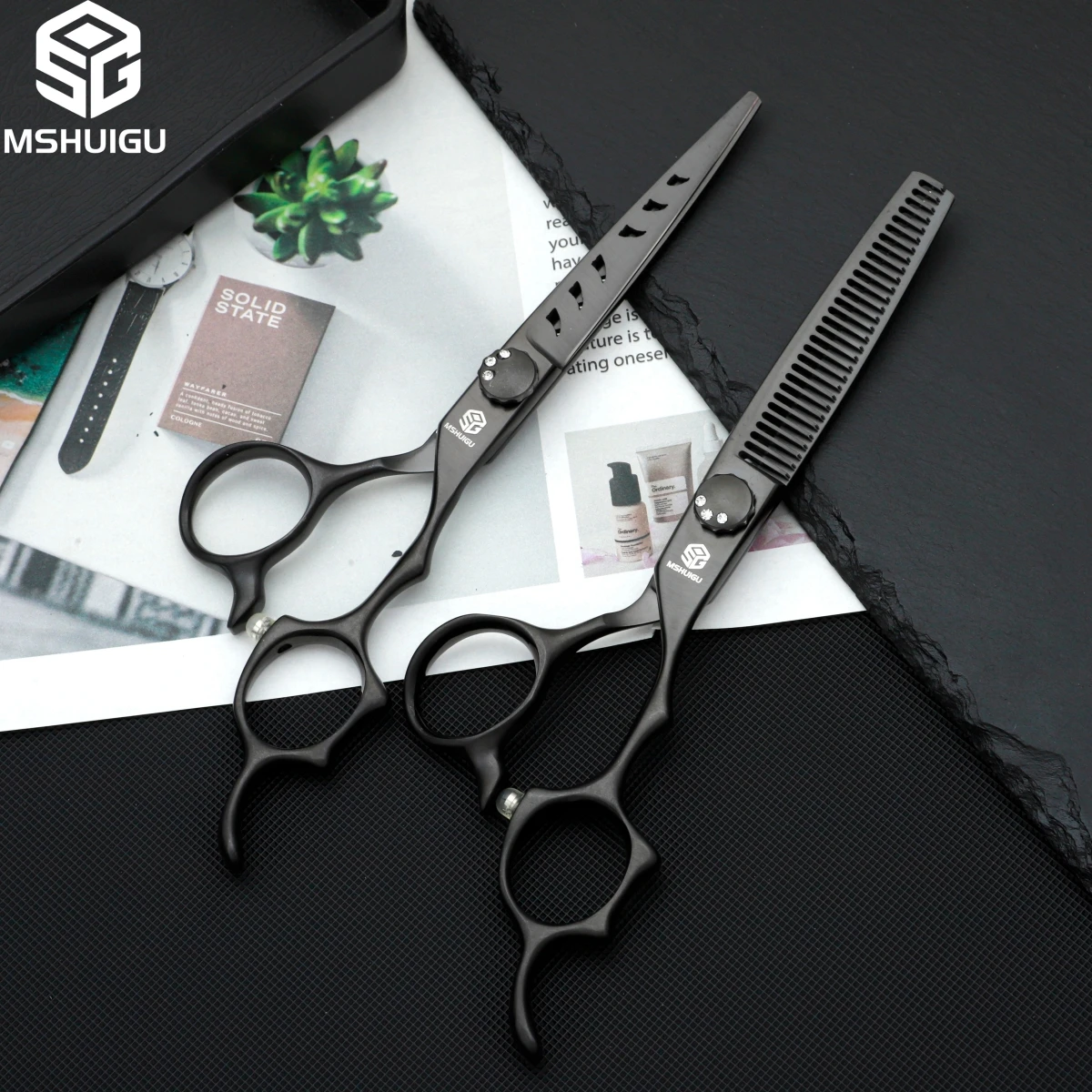MSHUIGU Professionelle Friseurschere Multifunktionale Effilierschere mit Umkehrklinge VG10 4-7 Zoll Haushalts-Friseurwerkzeuge – Detail 6