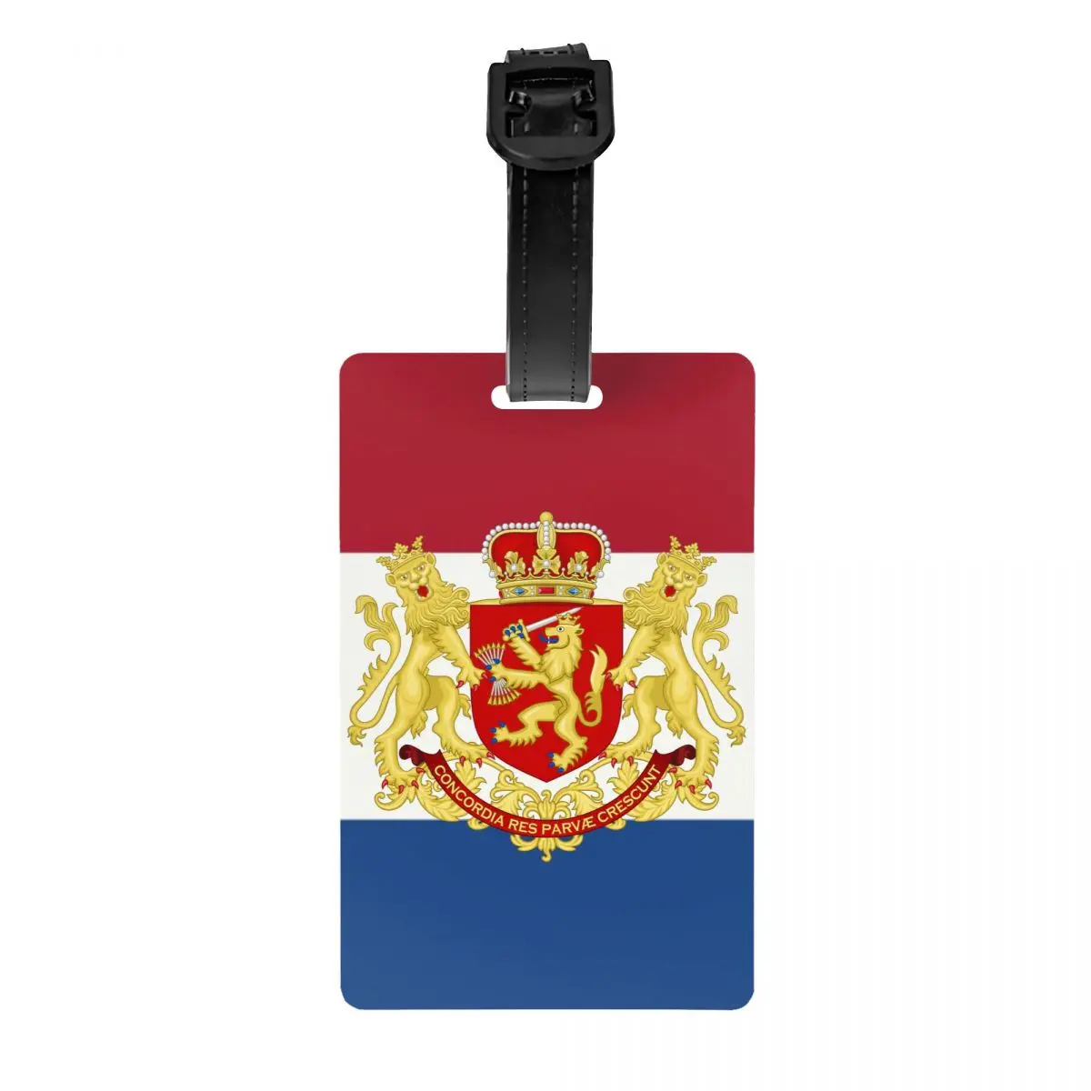 

Custom Coat Of Arms Of Netherlands Luggage Tag With Name Card Dutch Proud Privacy Cover ID Label for Travel Bag Suitcase