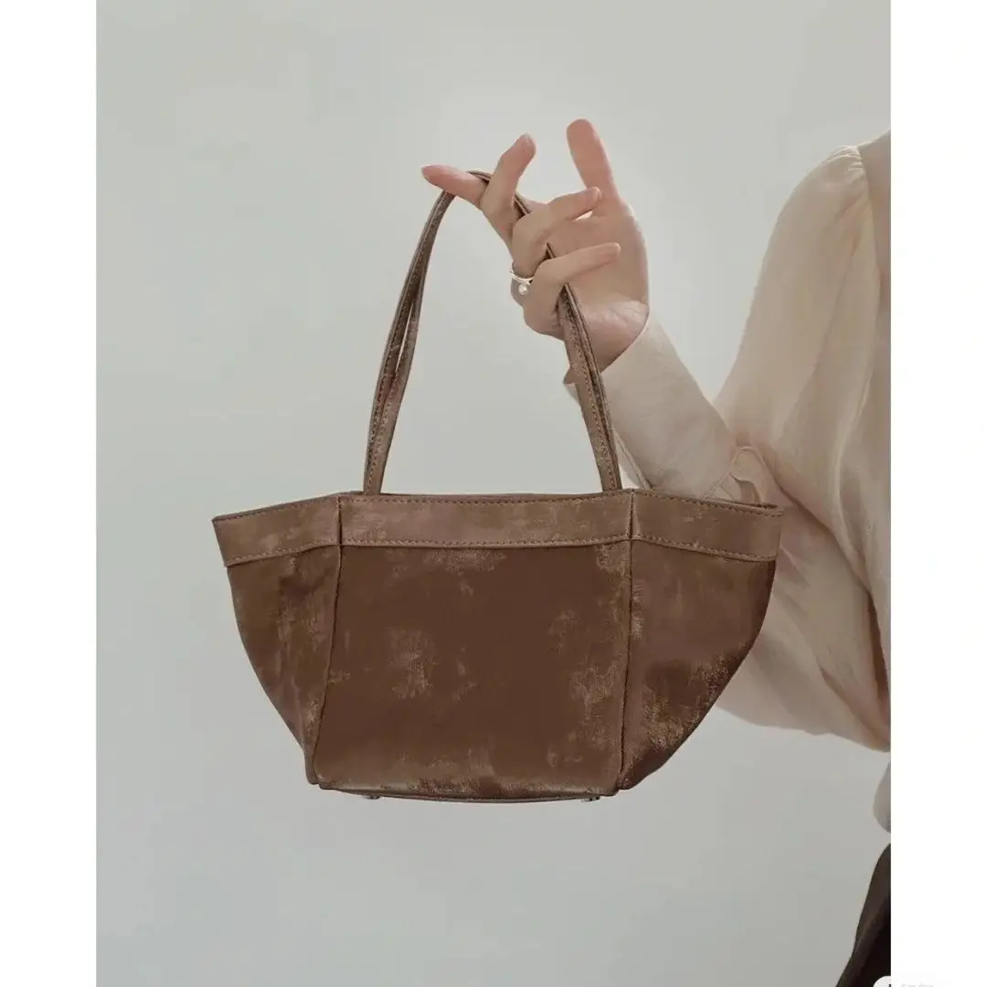 JIAERDI Retro Silver Bucket Crossbody Bags Purse Women Vintage Handle Casual Messenger Bag Wallet Female Y2k Hand Bag 2025 New