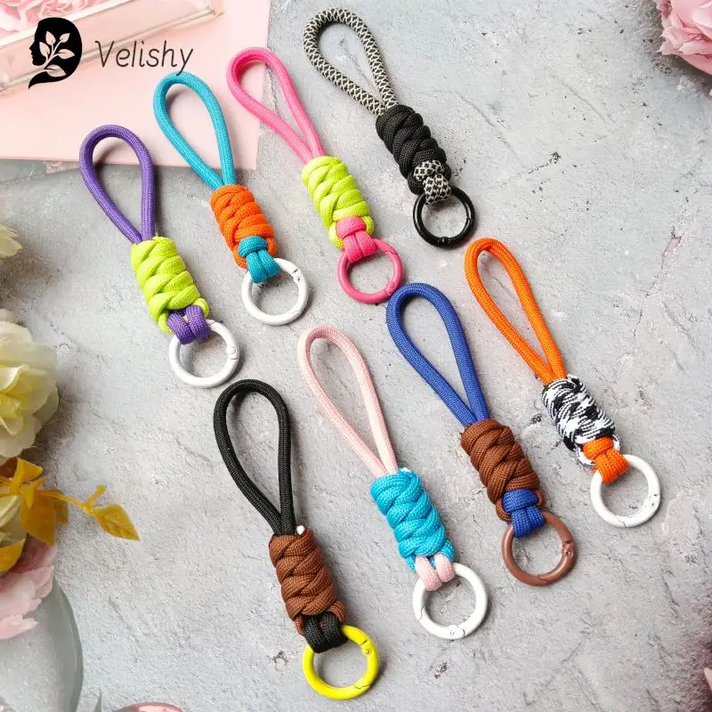 Braided Umbrella Rope Keychain Lanyard