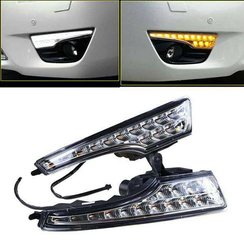 

Car Modified Daytime Running Lights LED Daytime Running Lights Front Fog Lights Tricolor For Nissan Teana 2013-2015