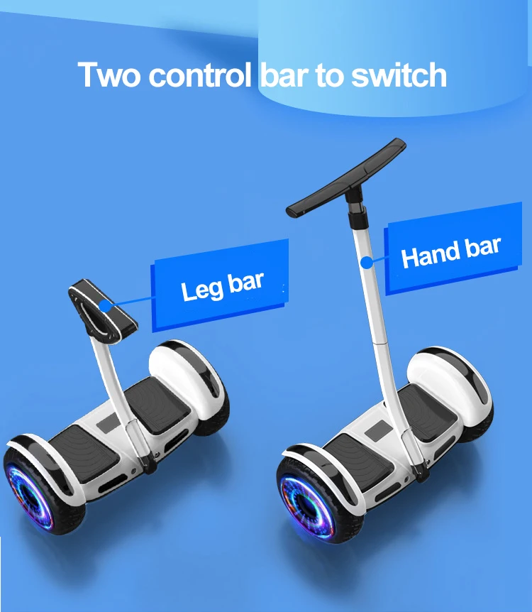 8/10 inch 36/54V Kids Adult Smart Handle Leg Bar Electric Scooter 2 Wheel Stand Up Self Balancing Hoverboard custom