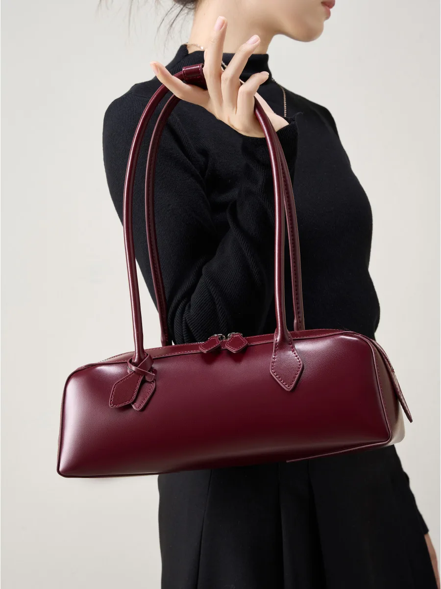YANATARI genuine leather bag woman 2026 korean luxury bag vintage long shoulder bag Handbags ladies underarm Bag Shopping bag 5