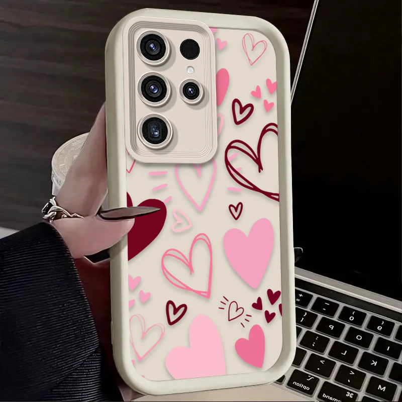 Pink Heart-Shaped Pattern Phone Case