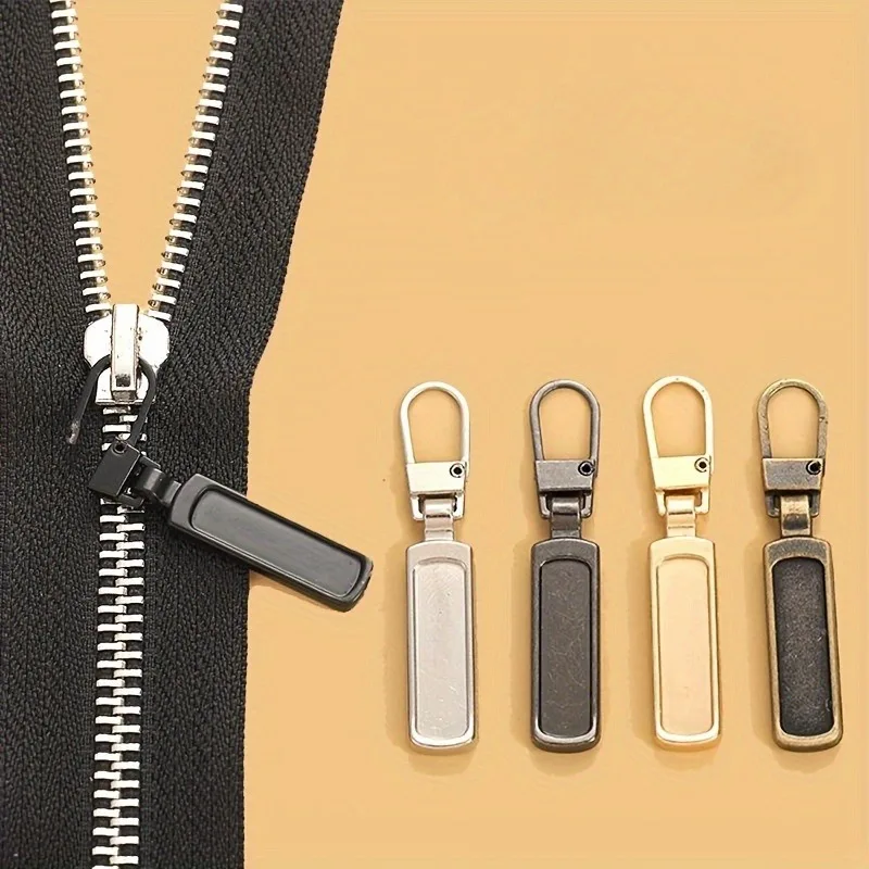 6Pcs/4pcs Multi-function zipper head pull tab can be detachable and repair down jacket, bag, shoes small holes