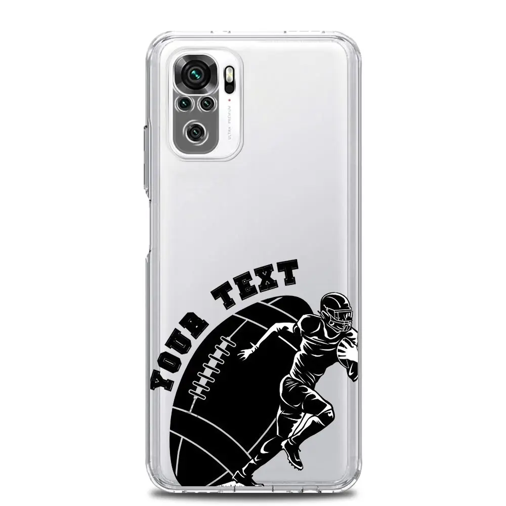 Clear Rugby Ball Phone Case Cover