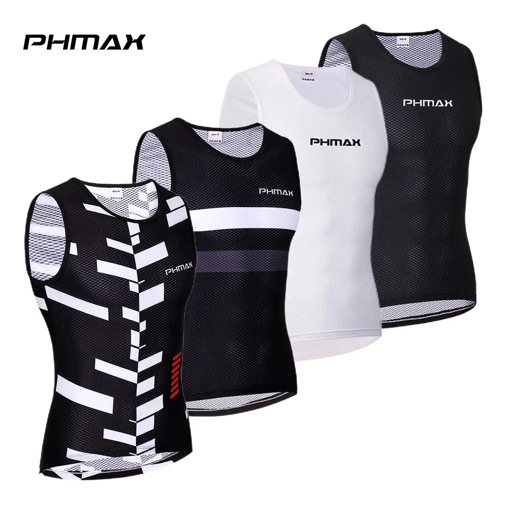 PHMAX Cycling Vest Breathable Mesh Cycling Underwear Summer Quick Dry Base Layer Men Women
