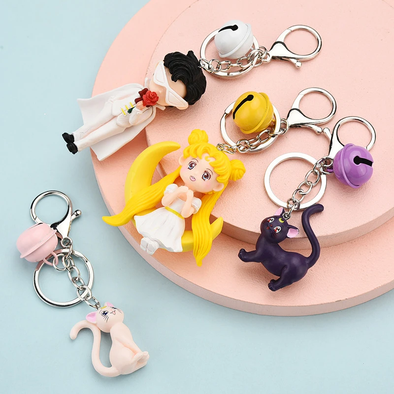 Luna Cat Keychain Anime Sailor Moon Cute Keychains Couple Matching
