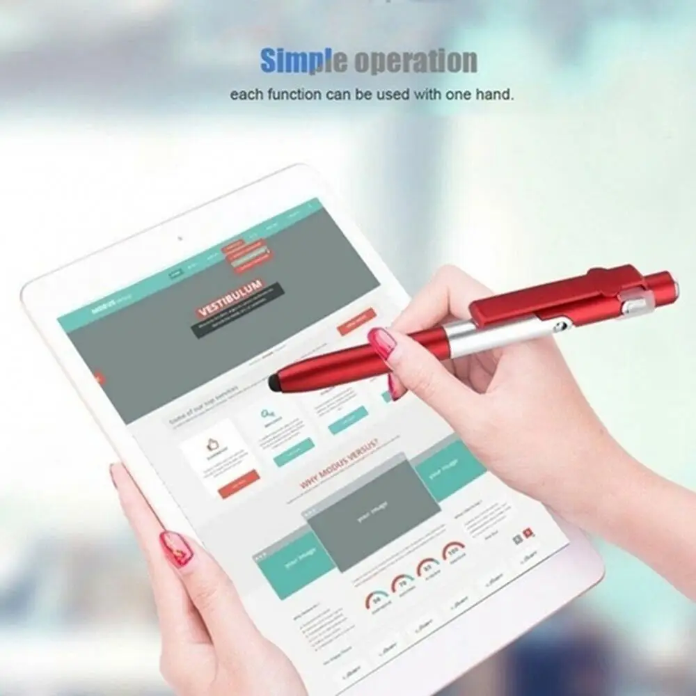 Touchscreen-Stylus-Stifte, Stylus-Stift mit Clip-Design, für Tablets, Smartphones, alle Touchscreen-Geräte, ultraleicht – Detail 4