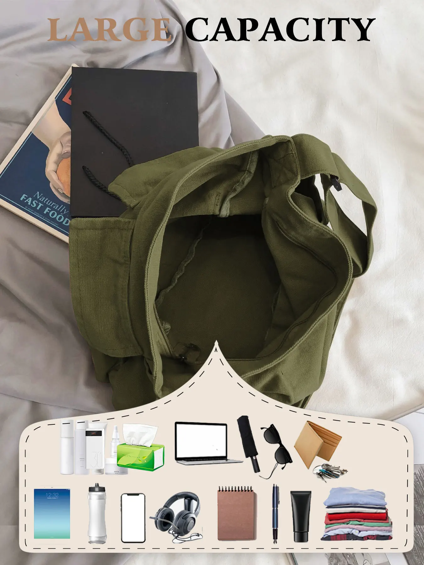 Canvas Crossbody Backpack 5