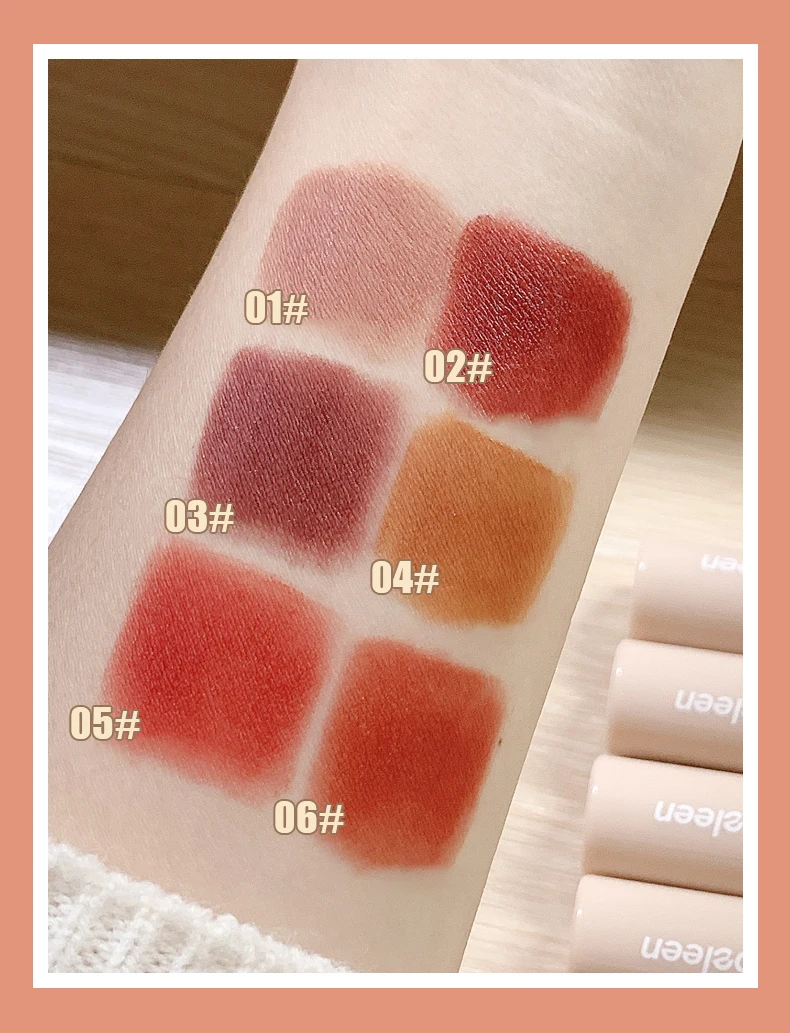 Matte liquid lipstick fluweelzachte mousse donkerrood bruin_voghion.com