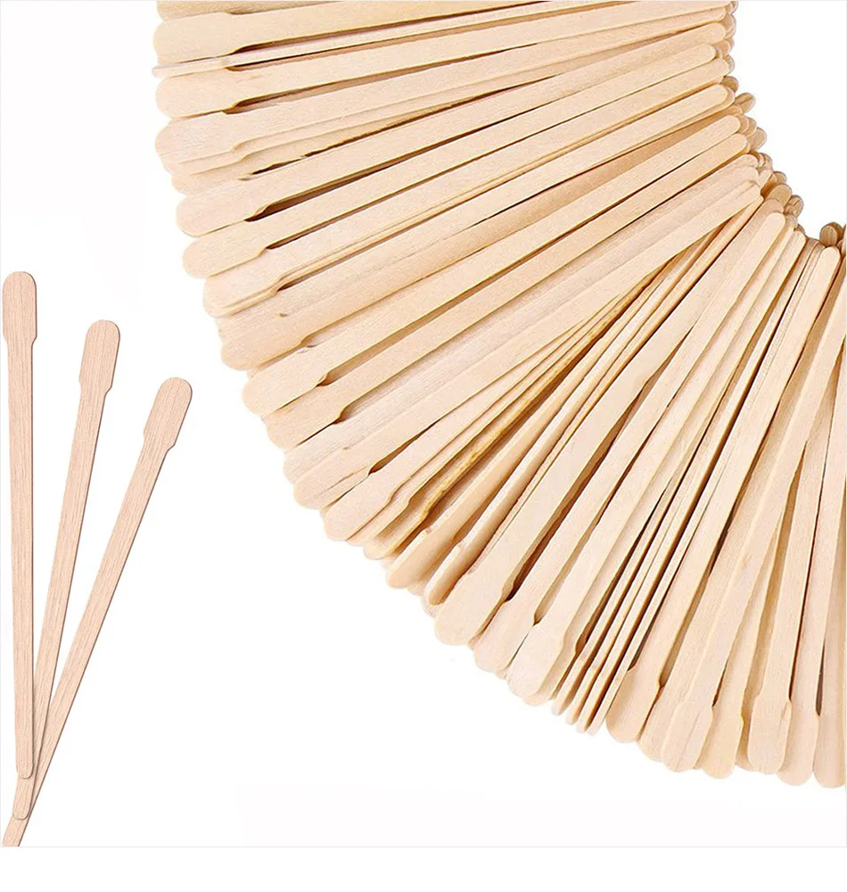 200/400pcs Waxing Sticks Smooth Face Eyebrows Wax Spatulas Disposable Wooden Hair Removal Applicator Spatulas Body Beauty Tool