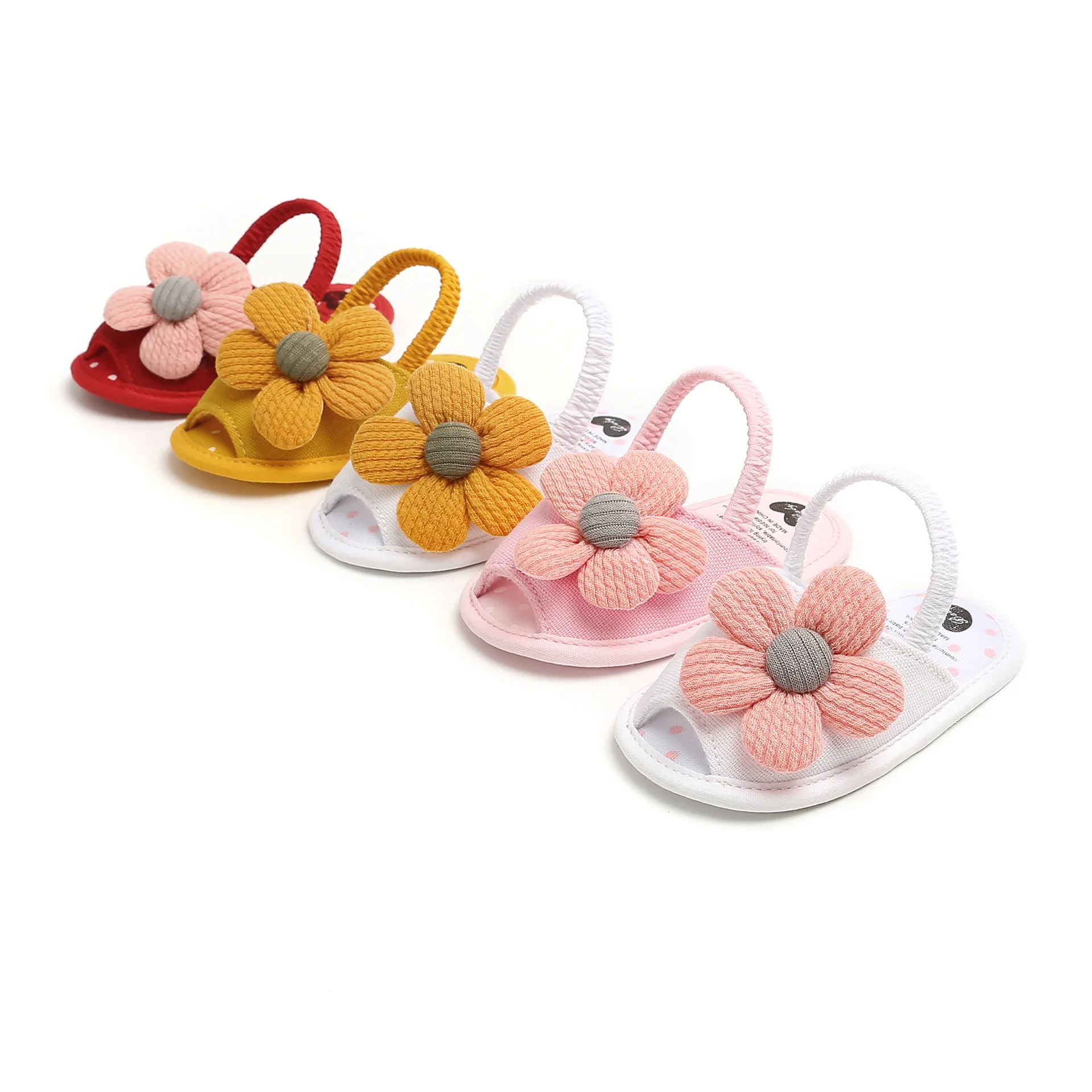 Toddler Newborn Baby Big Flower Girl Sandals For Newborn Girl Slippers Prewalker Trainers Fur Summer floral First Walker