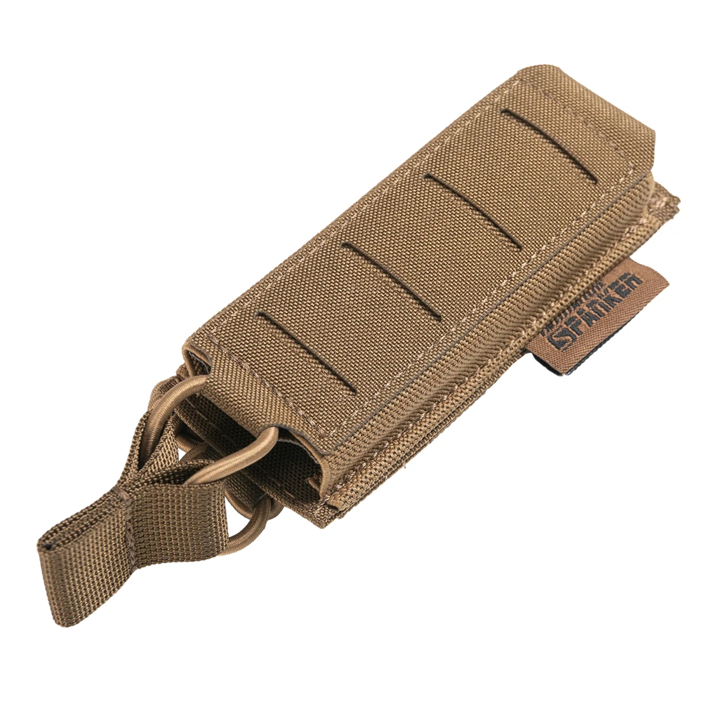 Tactical Magazine Pouch Open Pistol Single Mag Bag Molle Flashlight Pouch Torch Holder Hunting Knife Holster Shooting Airsoft 4