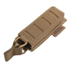 Tactical Magazine Pouch Open Pistol Single Mag Bag Molle Flashlight Pouch Torch Holder Hunting Knife Holster Shooting Airsoft 4
