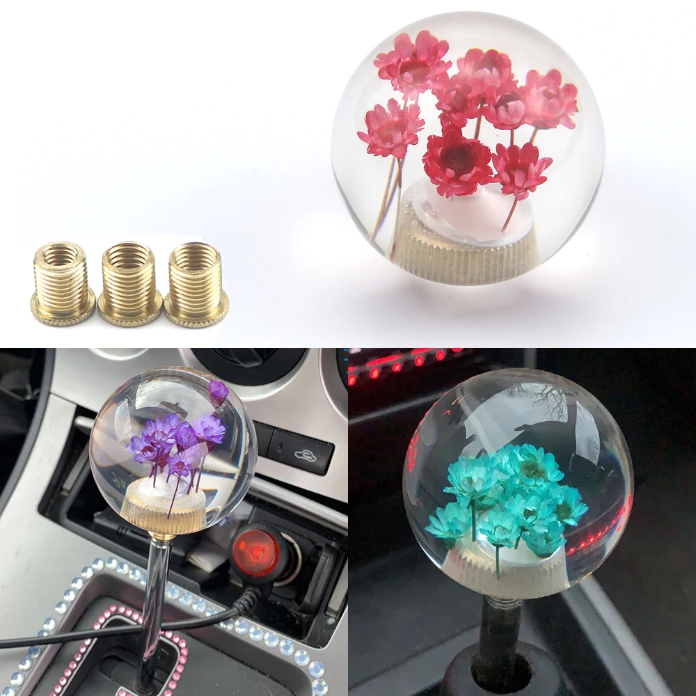 54mm flower shift knob gear knob shift knob stick crystal flower shifter