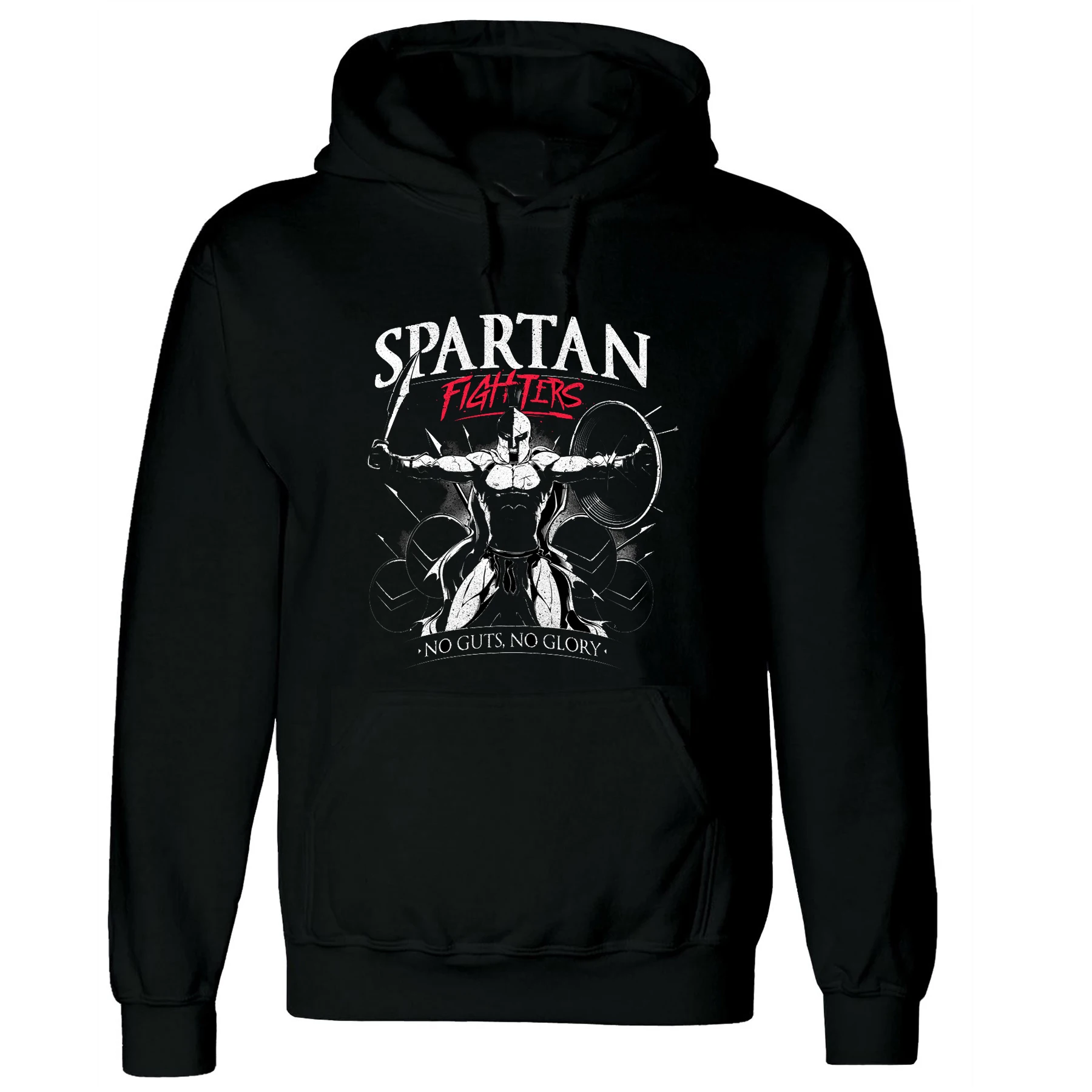 No Buds No Glory Spartan Fighters Fitness Combats Pullover Felpa Con Cappuccio New 100% Cotton Casual Mens Felpe Fashion Streetwear