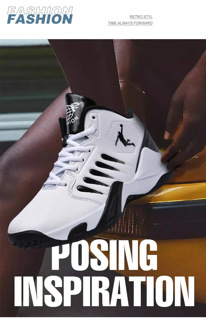 Mid Cut PU Leather Comfortable Men Sneakers