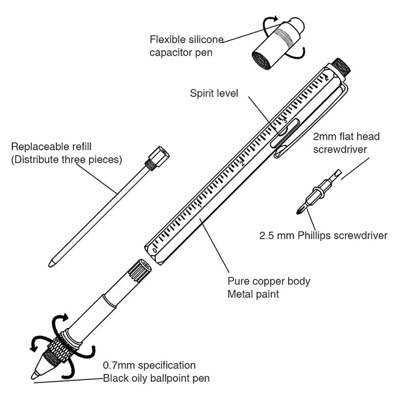 6 In 1 Multitool Pen,   Ʈ, ƺ ,  Ÿŷ Stuffers,  Ư ũ 