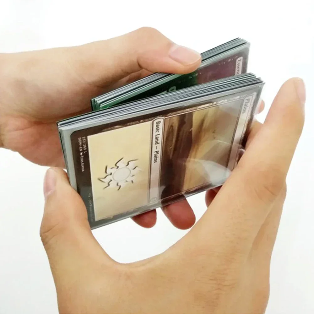 100PCS TCG Card Sleeves MGT Chandra Anzoko Board Game Trading Card Characters Standard Cards Shield Color For PKM Cards No PVC