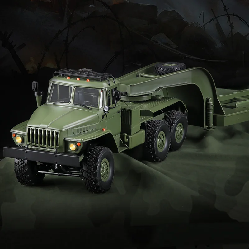 WPL B36-3 RC Trucks 1:16 Full Scale Military Truck Transport Vehicle Trailer RC Climbing Car Children Adult Gifts Toys 2