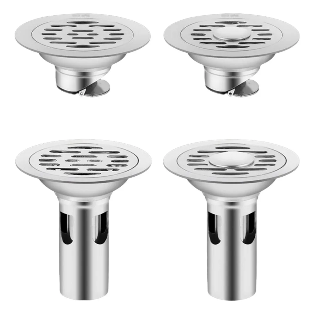 

Stainless Steel Floor Drain Shower Anti-odor Drainer Balcony Ground Leakage Hair Catcher Filter Cover Bathroom Accessories