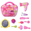 Beauty Salon Set Toy Interactive Pretend Play Hair Salon Playset Fashion Role Play Kit Carry Case For Kids Toys Gifts For Girls 2