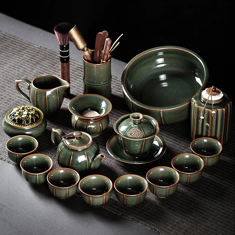 

Gaiwan Minimalist Tea Set Design Afternoon Porcelain Chinese Japanese Tea Set Advanced Porcelana Chinesa Household Goods