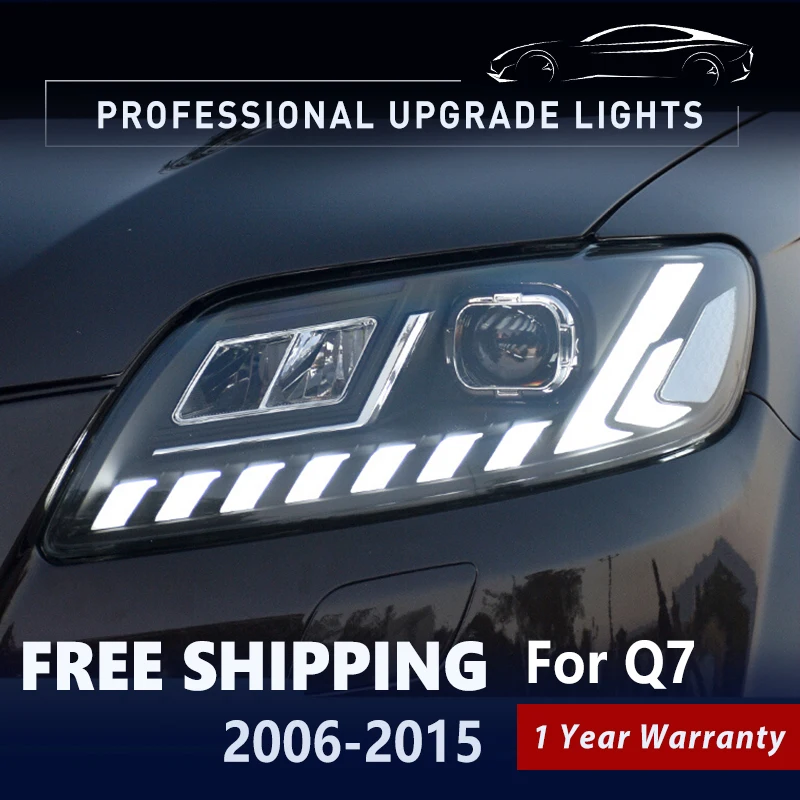 

Car Accessories Head Lamp for Audi Q7 Headlights 2006-2015 ALL LED Headlight Projector Lens DRL Animation Automotive