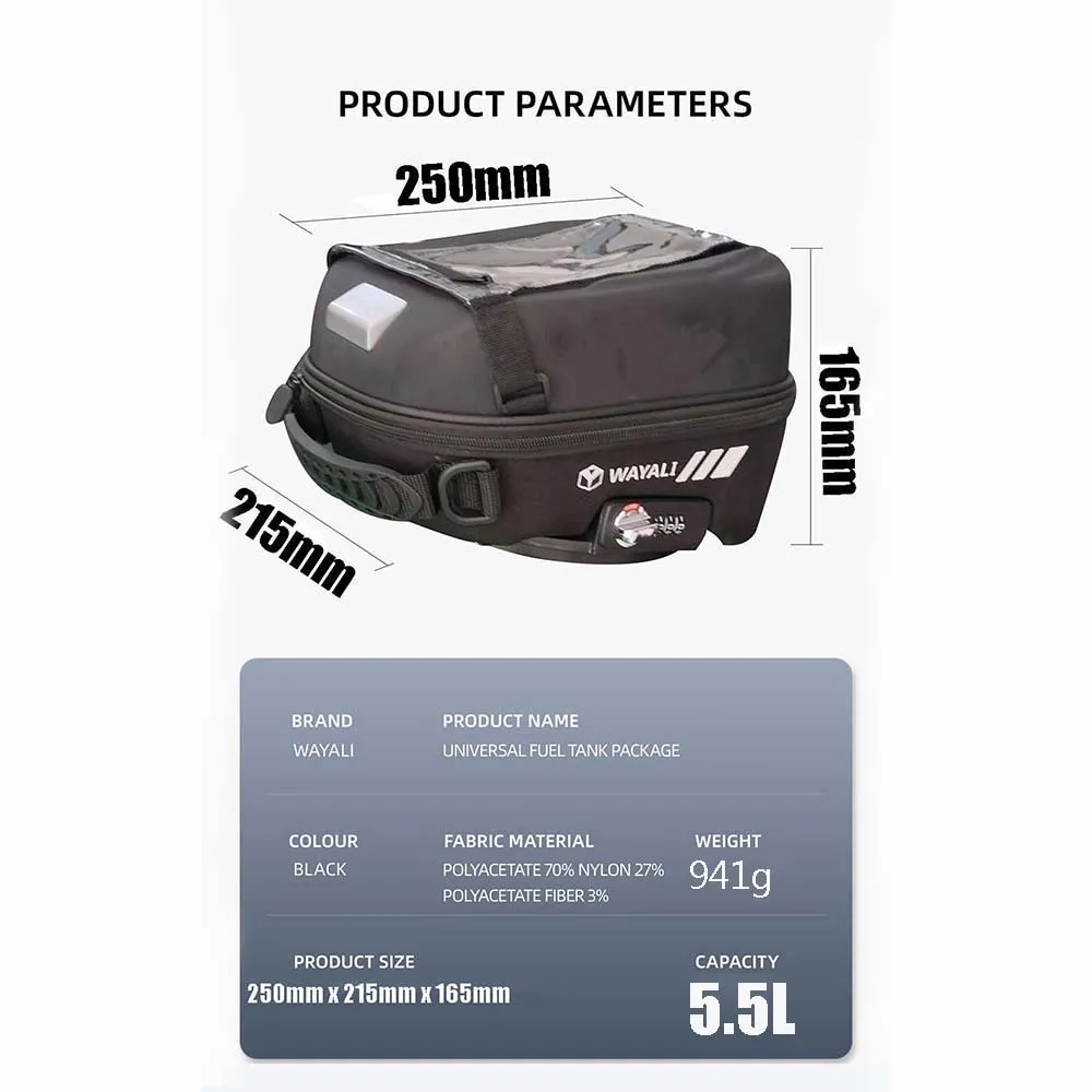 BMW R1100S R1100RS R1100RT R1100 R 1100 S RS RT 1100RS 용 탱크 가방, 수하물 배낭 탱크 잠금 전화 GPS 보관 가방 액세서리