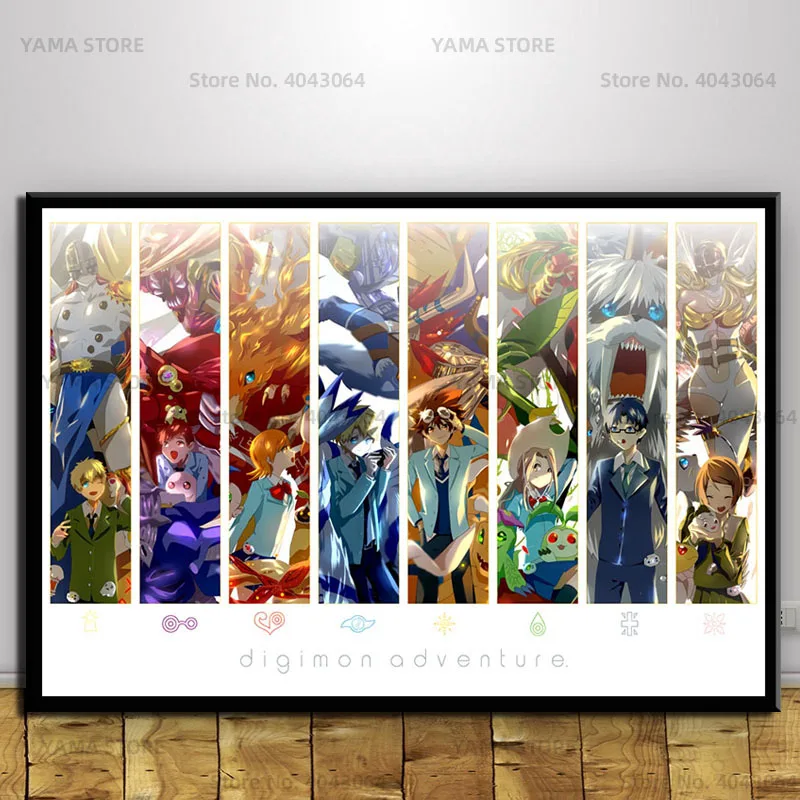 Digimon Adventure Tri Japan Anime Silk Print Wall Art Home Decor