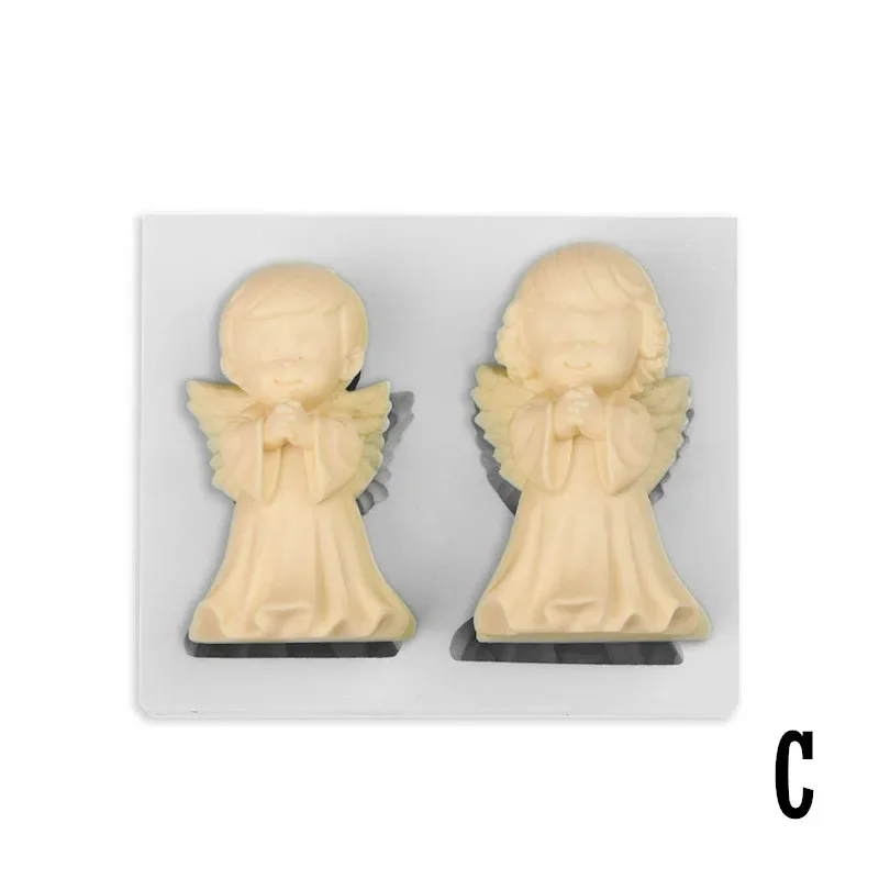 Angel Hand Soap Silicone Mold Roses Flower Fairy Chocolate Cake 3D Soap Making Supplies