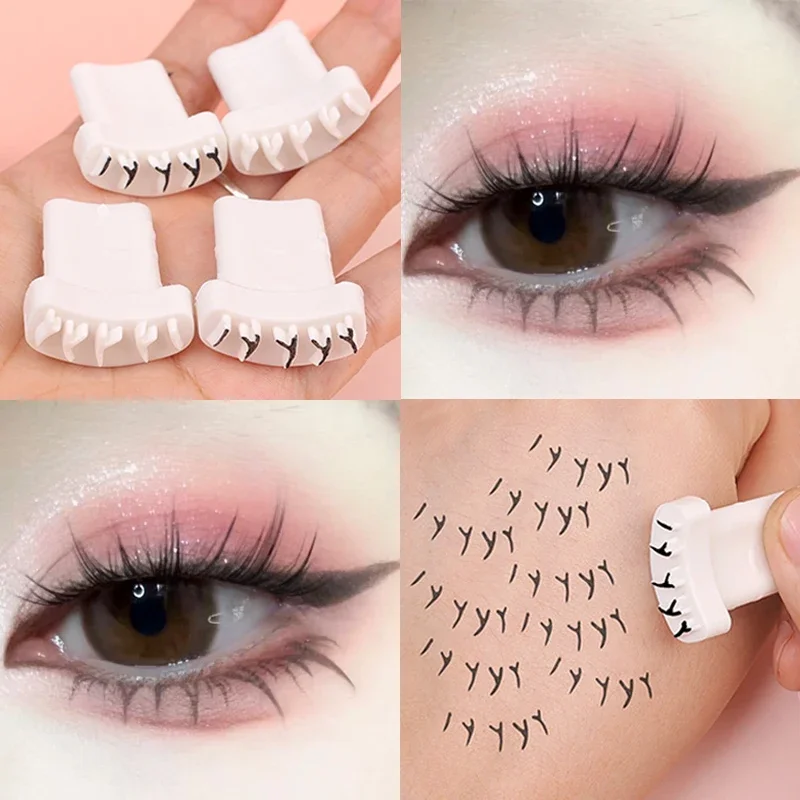 

DIY Lower Lash Silicone Stamp Natural Lasting Simulation V-Shaped Lower Lashes Extensions Eyes Makeup Tools for Make Up Beginner