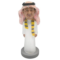 Arab Boss with Robe Bobbleheads,Custom Bobblehead,Polymer Clay Figure,Personalized Birthday Gifts for Husband 1
