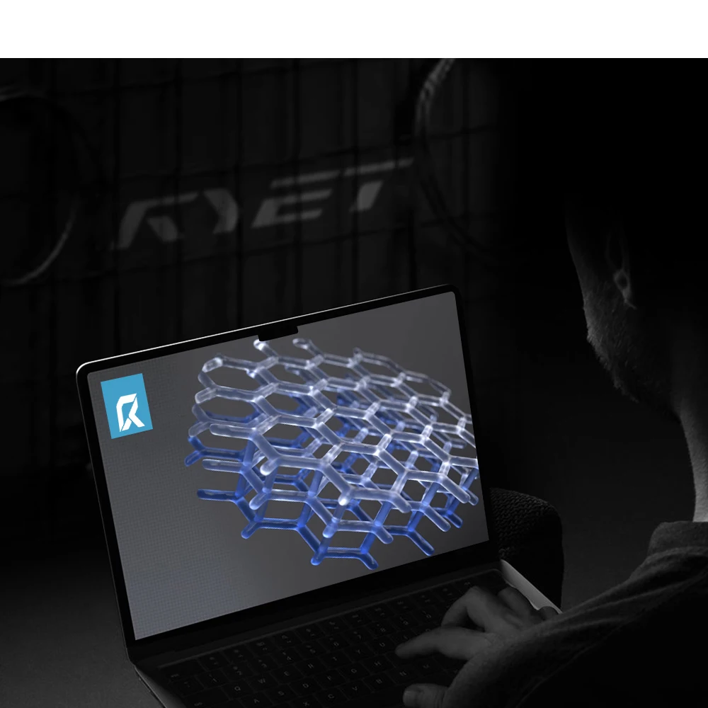 RYET Fahrradsattel 3D-gedruckter Carbon 245 x 135/145/155 mm für MTB-Kies-Rennrad, ergonomischer Rennsattel Hollow Tech Fahrradsitz – Detail 9