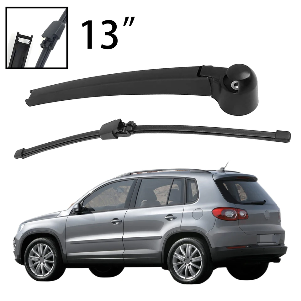 Kit Tergicristallo Posteriore Con Braccio Per Volkswagen Tiguan 2007-2017 - Spazzola 13 Pollici In Gomma