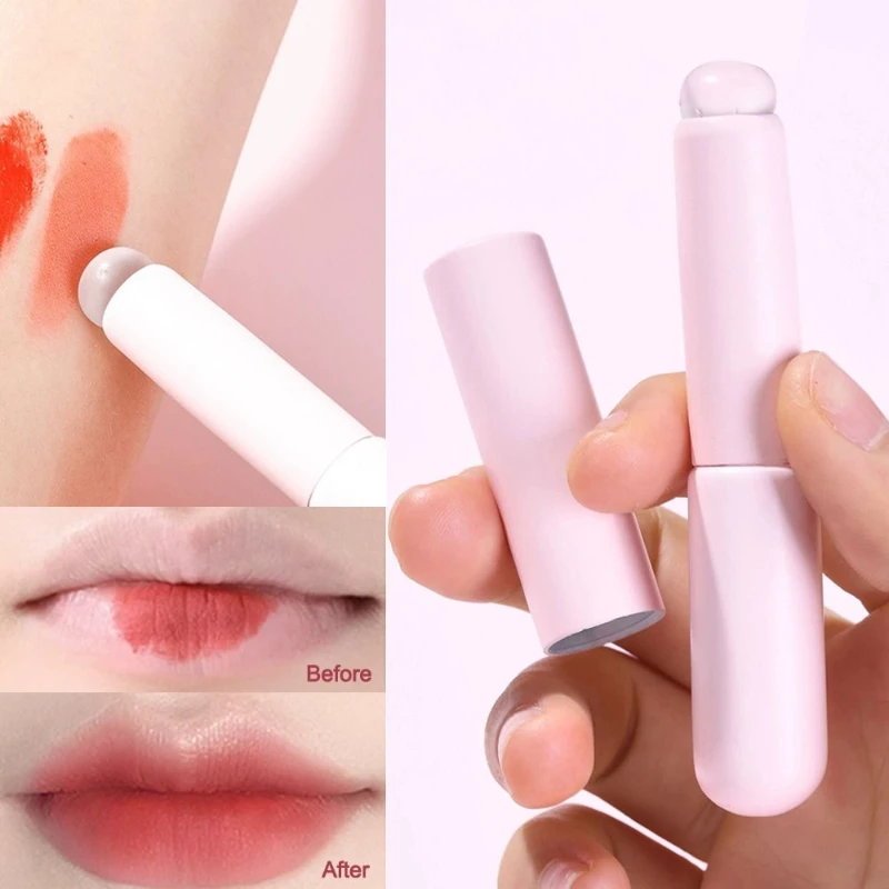 Makeup Brushes Reusable Lip Brushes Multifunction Round Head Silicone Lipstick Brush Applicator Elastic Lip Gloss Woman