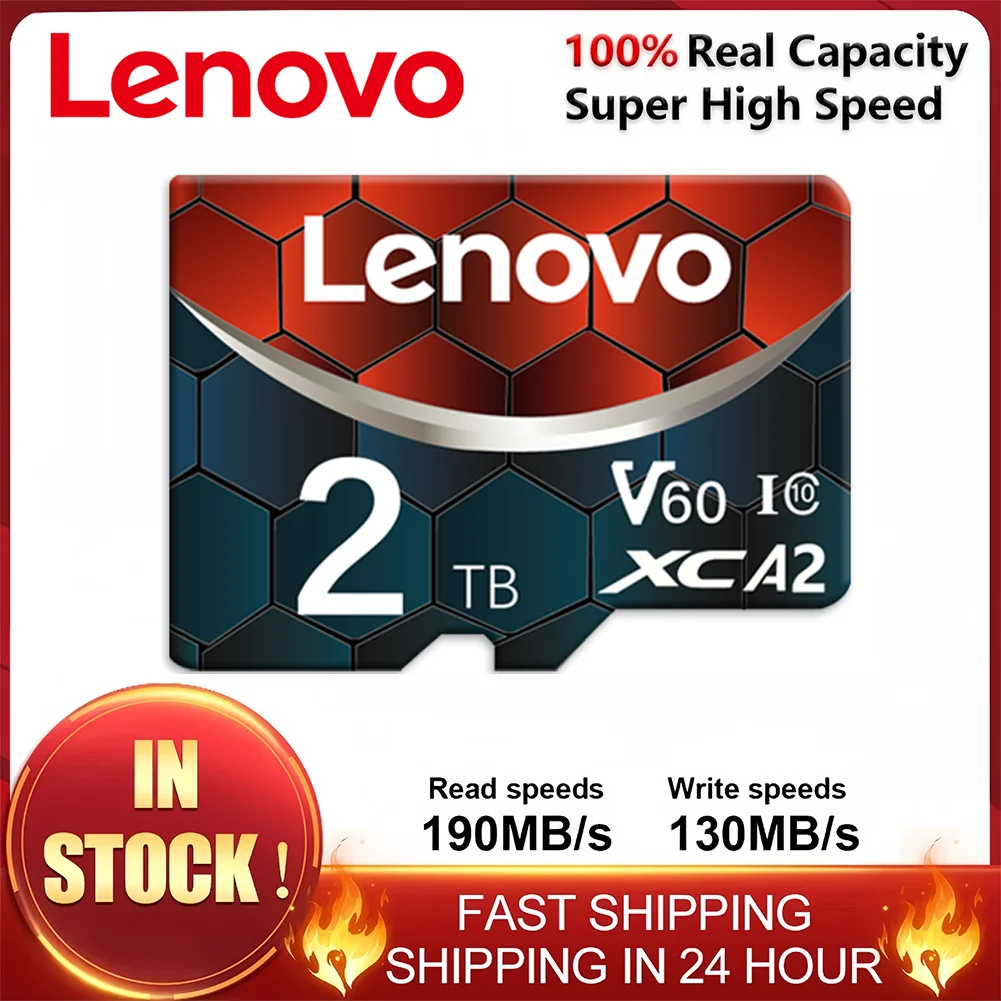 Memory card Lenovo Class10 Memory Card 128GB 256GB 512GB Smart SD Black High Speed SD Memory Card 1/2TB Real Capacity Micro For UAV Cam