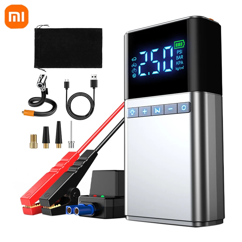Xiaomi Portable Car Starter with Air Compressor Tire Inflat 6000mAh Car Battery Box