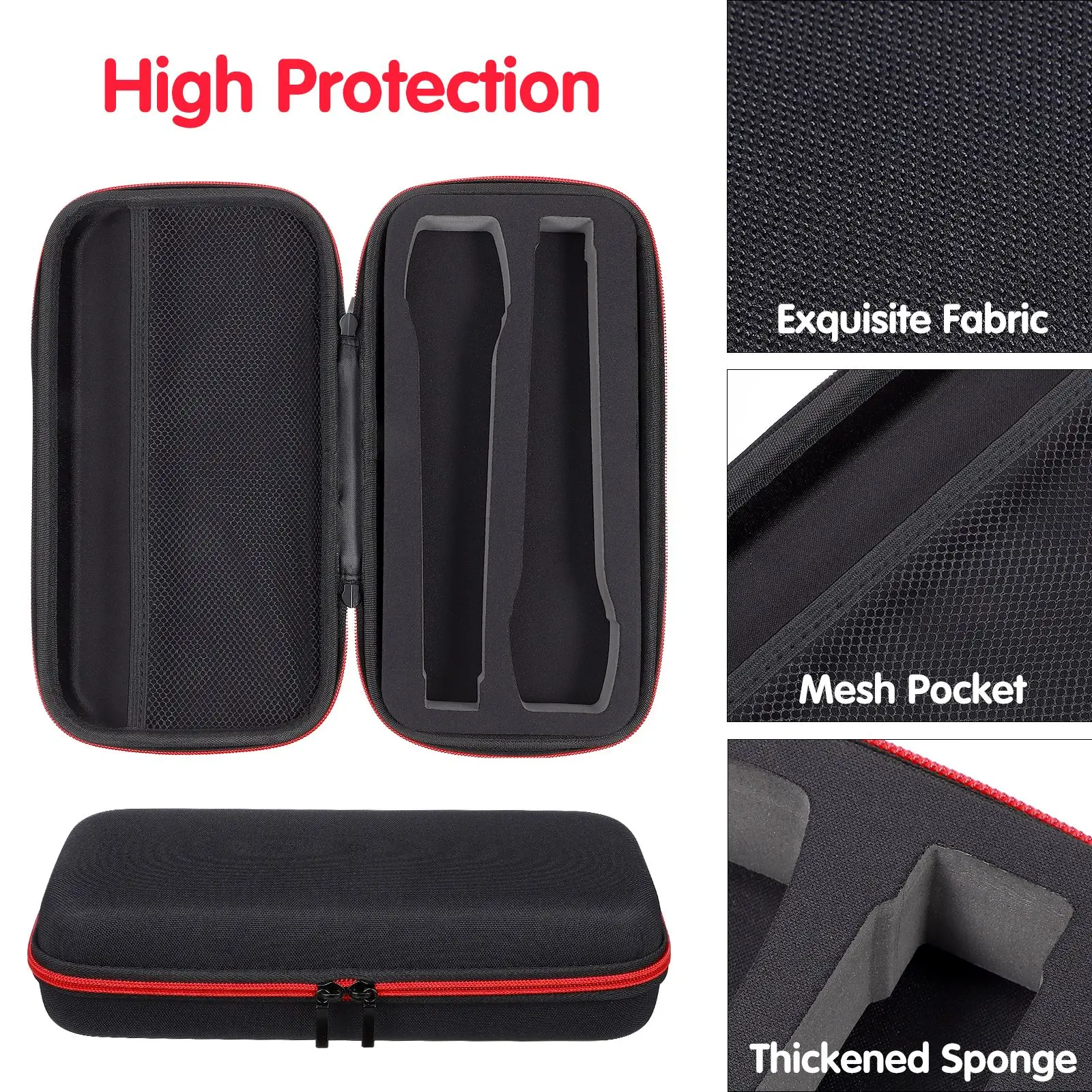 Portable Eva Wireless Microphone Storage Bag Shockproof Large-capacity Hard Case Carry Bag For Accessories Cable Organizer