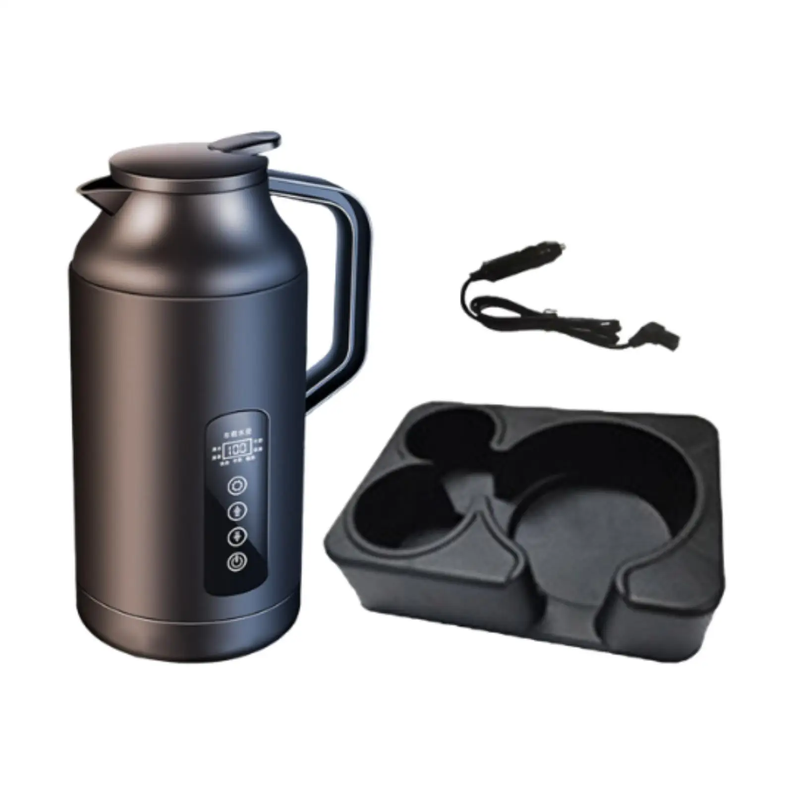 1.5L Kettle Boiler Large Capacity High Power Good Insulation 12V 24V Universal for Outdoor Camping Home Use Truck Road Trip