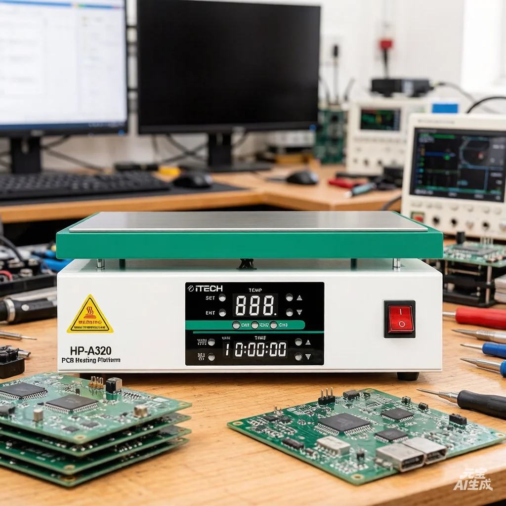 고효율 스마트 PCB 가열 플레이트, 6mm 항공 알루미늄, 3개 메모리 채널, 듀얼 타이머 모드 가열 플랫폼