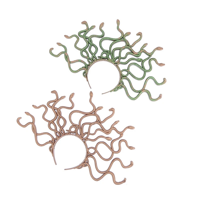 

Новинка, повязка на голову Медуза, изогнутый обруч в форме змеи, страшная повязка для волос для женщин