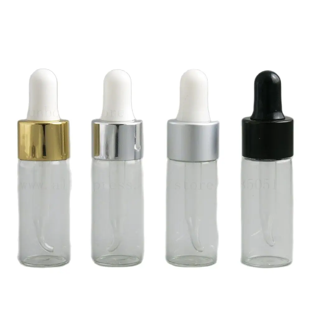 24 X Travel Empty Glass Dropper Bottles Vials 10ml 15ml With Aluminum Cap Essential Oil Perfume e liquid Makeup Bottle